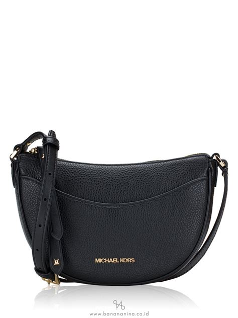 michael kors half moon crossbody black|Michael Kors dover handbags.